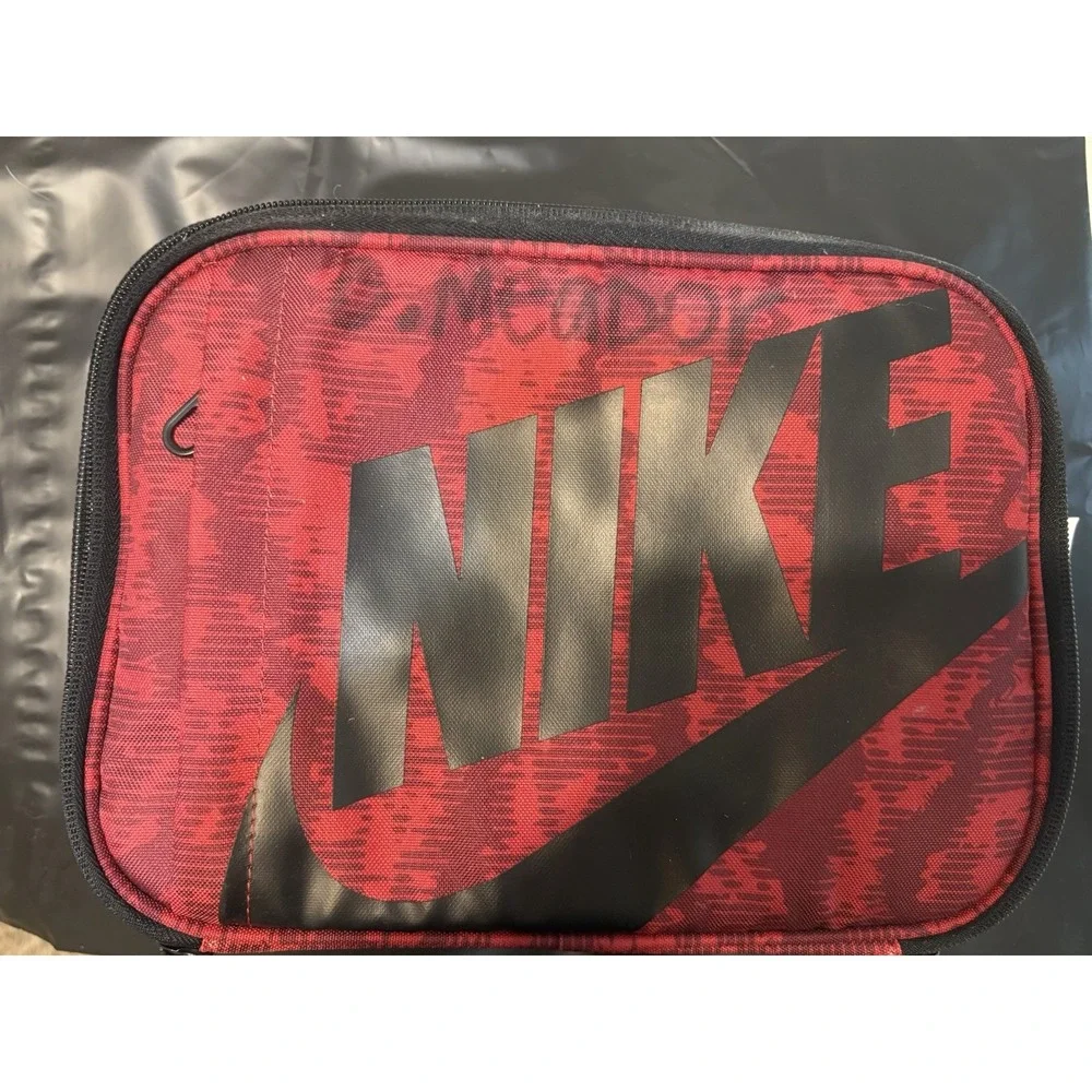Red Nike Hard Case Lunch Box